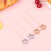 50Pcs Star Shape Bamboo Skewers Food Cocktail Picks Buffet Fruit Cupcake Fork Sticks Party Table Decoration Supplies