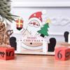 Cartoon Christmas Advent Calendar Creative Wooden Christmas Calendar  Desktop Ornaments