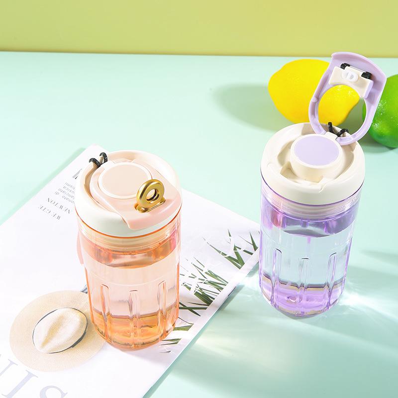 Water bottle modern simple plastic cup outdoor sports portable cup PP material direct drinking plastic coffee cup wholesale