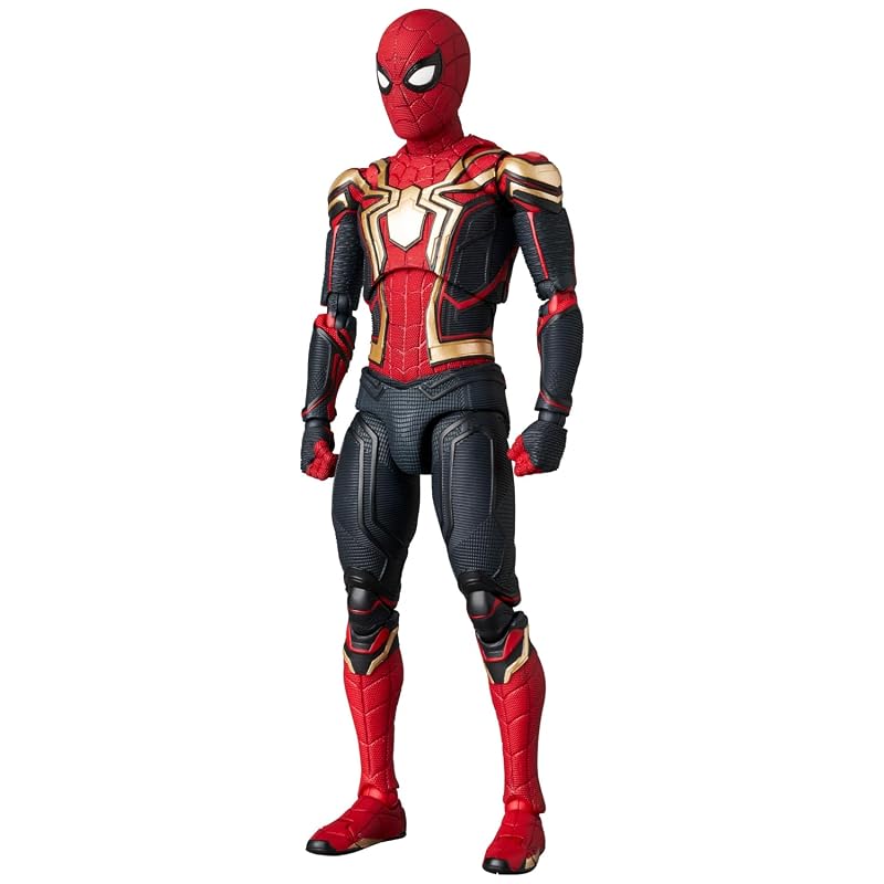 Medicom Toy MAFEX No.245 Spider-Man Integrated Suit - Approximately 150mm tall, non-scale, pre-painted action figure.