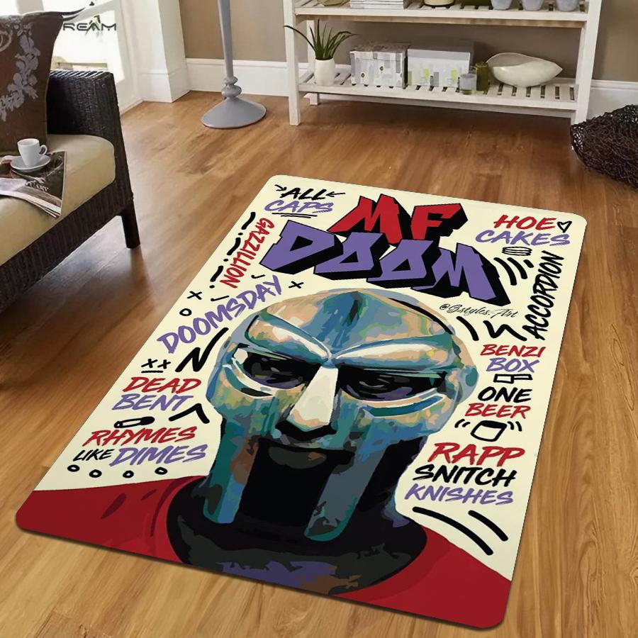 

Трендовий килим Mf Doom Репер Madvillian Хіп-хоп Музика Протиковзкі килими для вітальні Спальні Дивана Килим для підлоги в спальні 50X80cm
