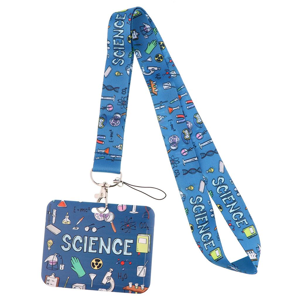 Chemistry Credential Holder Science Lanyards for Key Neck Strap For Card Badge Gym Keychain Keyring Accessories Student Gifts