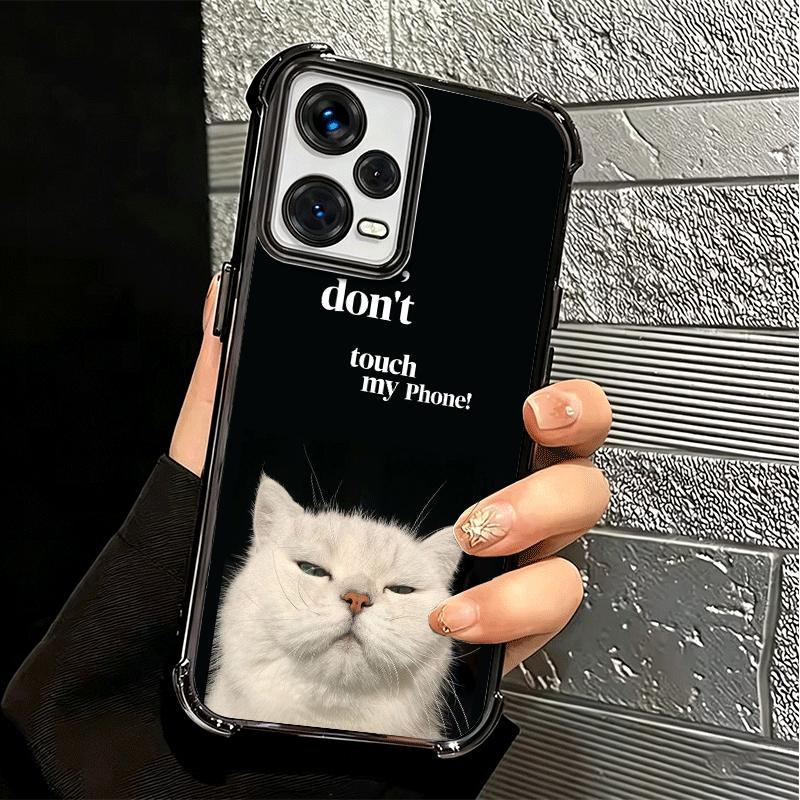 Funny Dont Touch My CallPhone Plating Phone Case For Xiaomi Redmi Note 14 15 Pro Plus 13 12 11 11S 11T 10 9S 9 5G Anti-Fall Aira