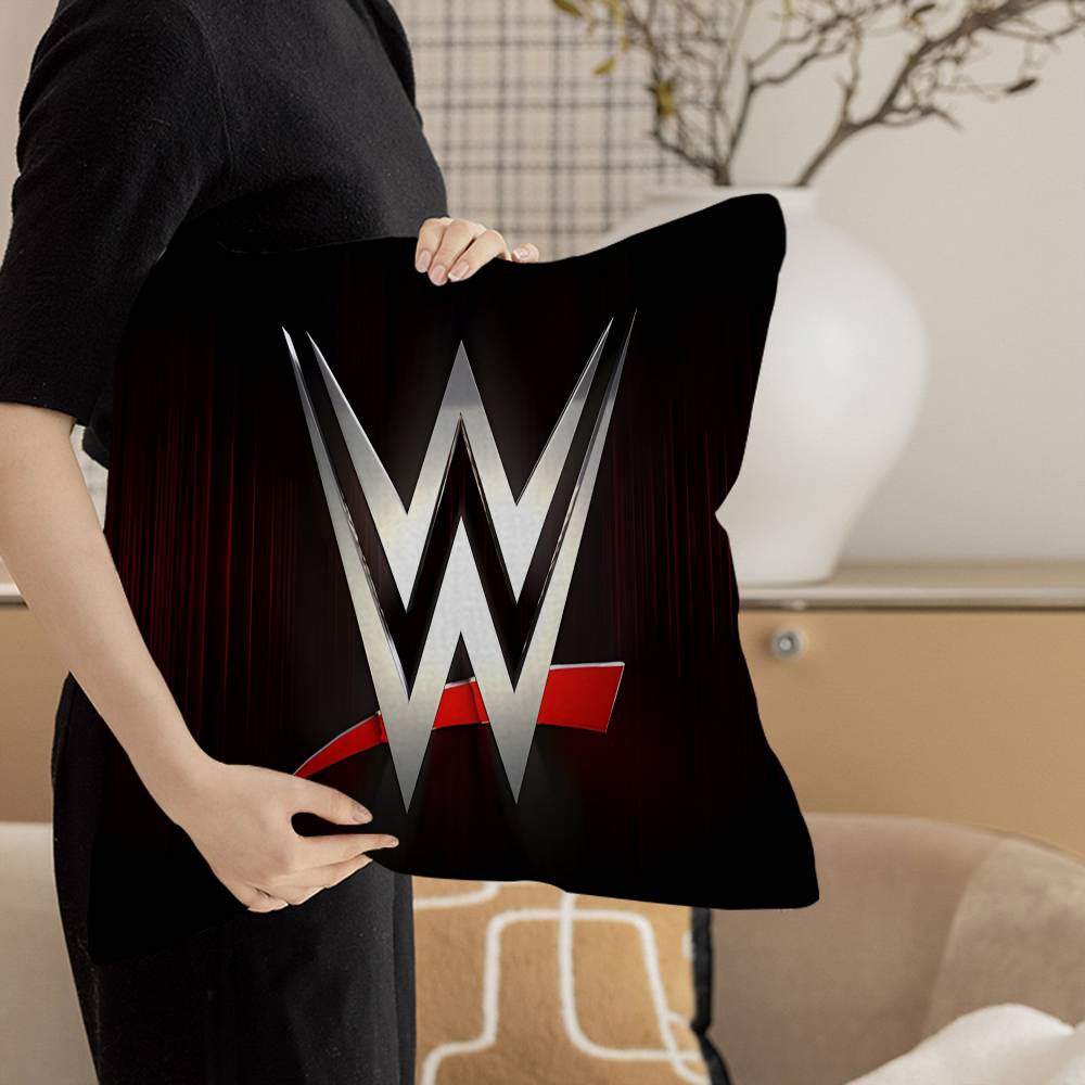 W-W-W-ES W-WrestlingS StarS Pillow Covers Cartoon Sofa Decorative Home Double-sided Printing Short Plush Cute Cushion Cover
