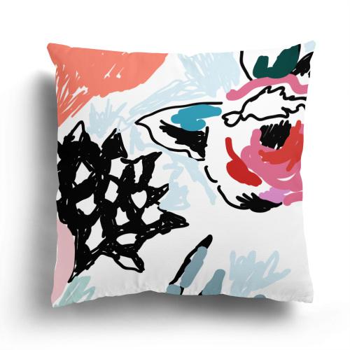 Abstract Floral Cushion Cover Sofa Living Room Home Decor Pillowcase