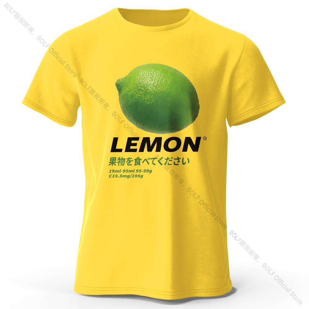 Vtipné tričko s designem citronu - Neobvyklý a hravý letní kousek, 100% bavlna, pohodlný střih