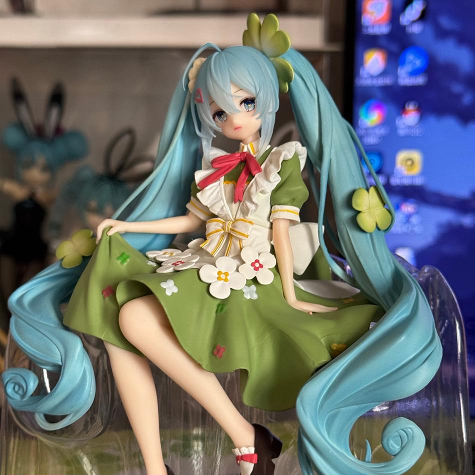 Hatsune Miku Flower Fairy Hatsune Figure MIKU Lucky Grass Fairy Model Anime Beautiful Girl Table Ornament Gift