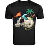 Summer Skull Beach T-Shirt - Tropical Surf Graphic Tee