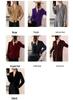 Women's V-Neck Lightweight Wool Cardigan - Ribbed Knit, Pleated, Long Sleeve, Versatile Layer