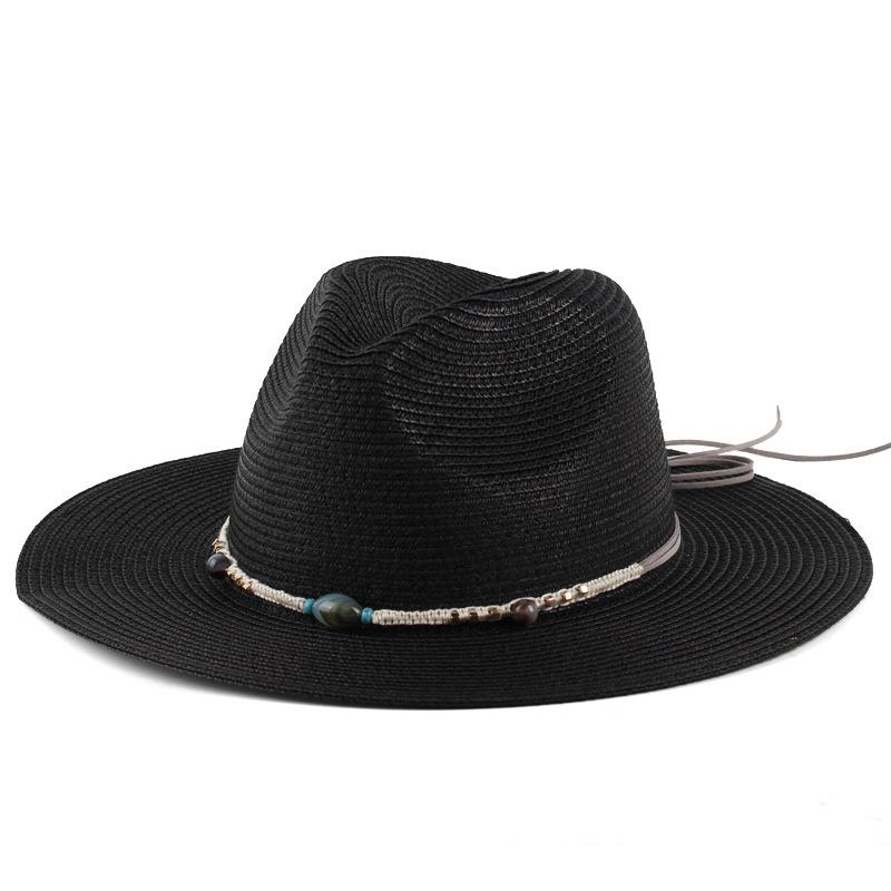 Multi-color Optional Simple Fashion Spring and Summer Women Panama Straw Hat Gentleman's Top Hat Travel Visor