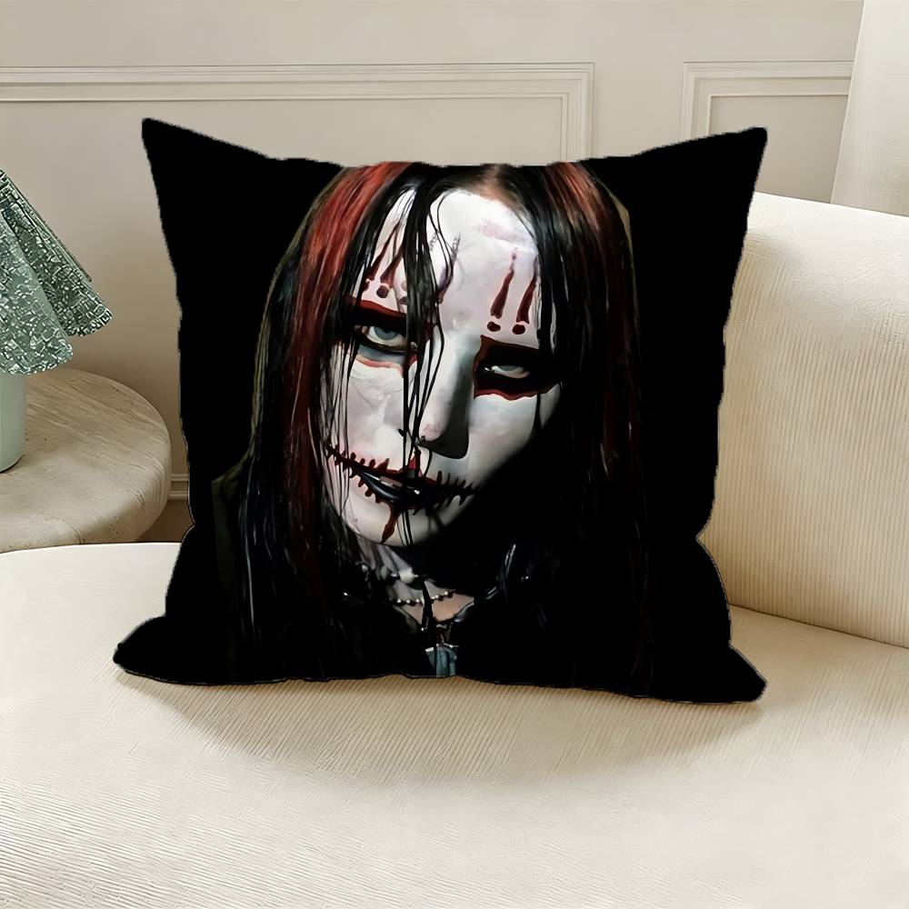 S-slipknot Polyester Printed Pillow Cover Square 30 35 40 45 50 55 cm Soft for Sofa Bed Car Home Decor