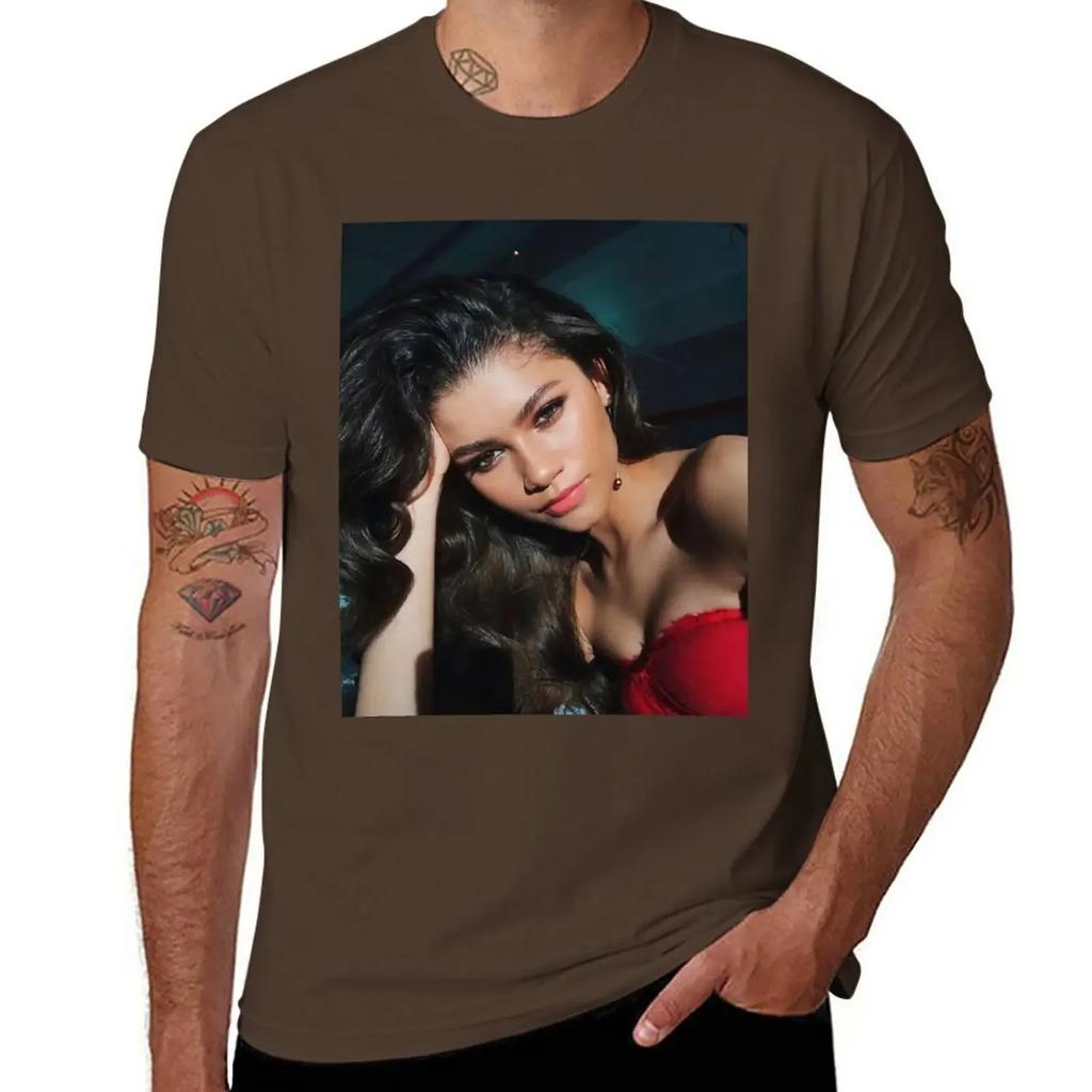 Zendaya T-Shirt Sweat Summer Tops Mens White T Shirts