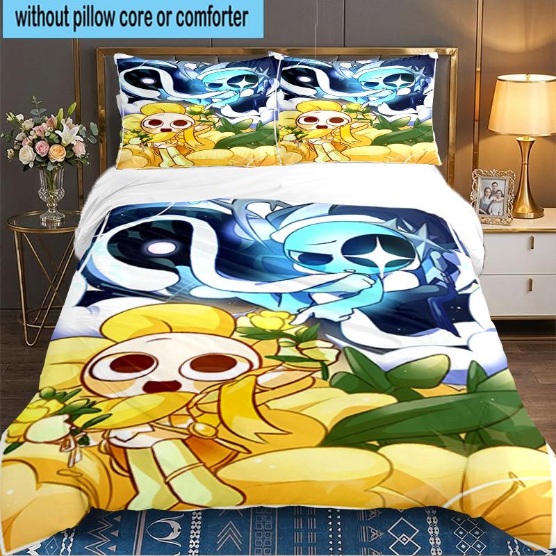 Colorful Cartoon Dandy 3PCS Bedding set,Ideal for 1pc Duvet Cover And 2pcs Pillowcases Perfect for Fan gift,Ideal for Bedroom, Dormitory