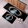 Bender Flannel Kitchen Floor Mat Non-Slip Soft Absorbent Standing Mat with Waterproof Rubber Backing Floor Pad for Kitchen Sink Stove Area