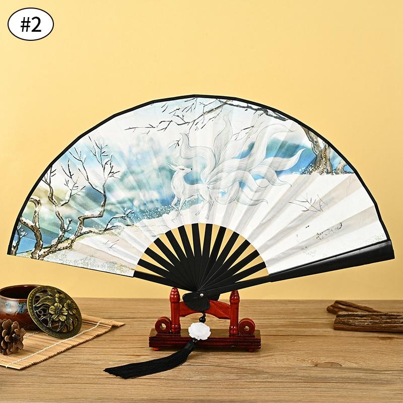 Chinese Style Folding Fans Bamboo Handheld Fans Vintage Hand Holding Fans For Wedding Party Gifts Dancing Props Wall Decoration