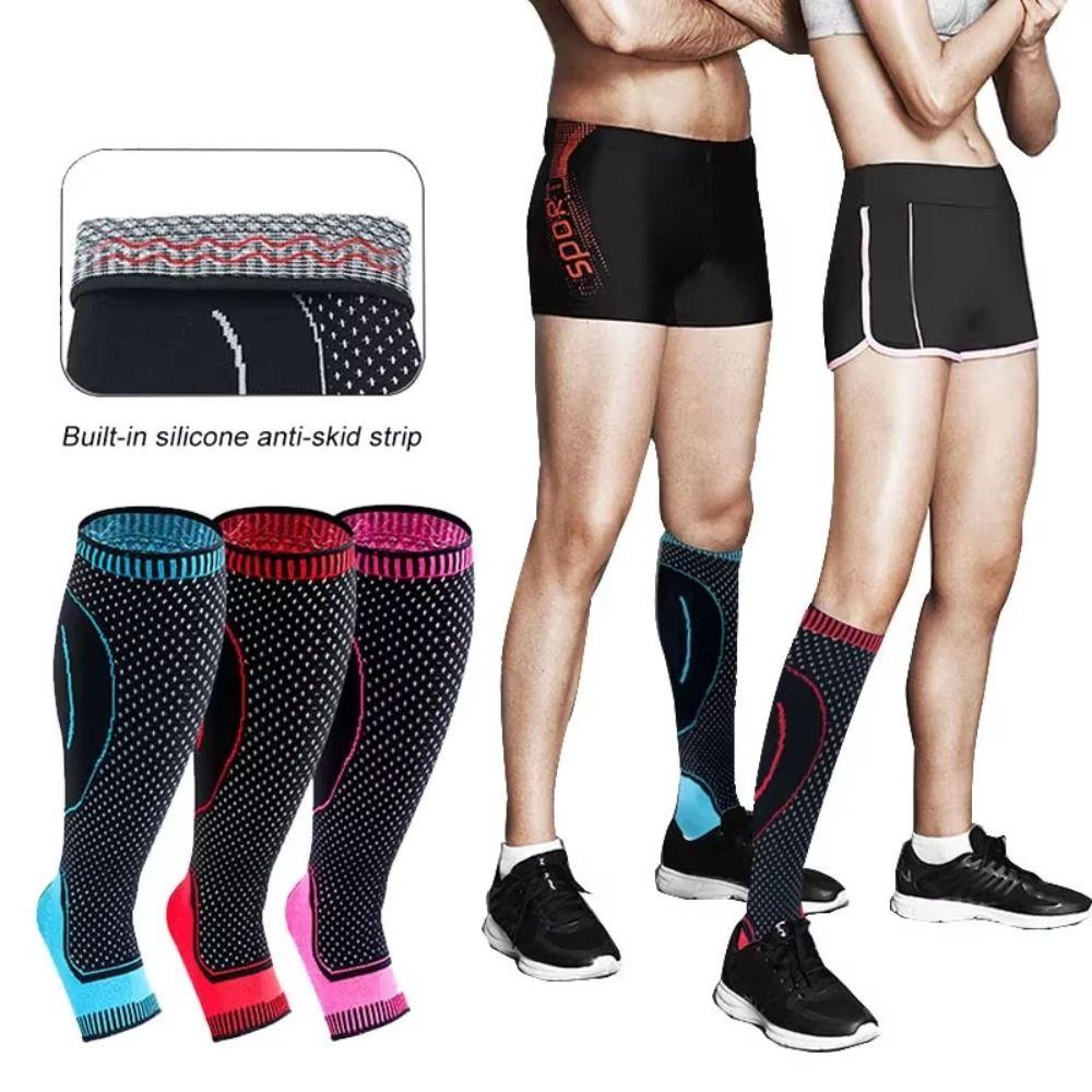 Imitation Nylon Compression Calf Sleeves Knee Support Sleeves  Sports Fitness Cycling