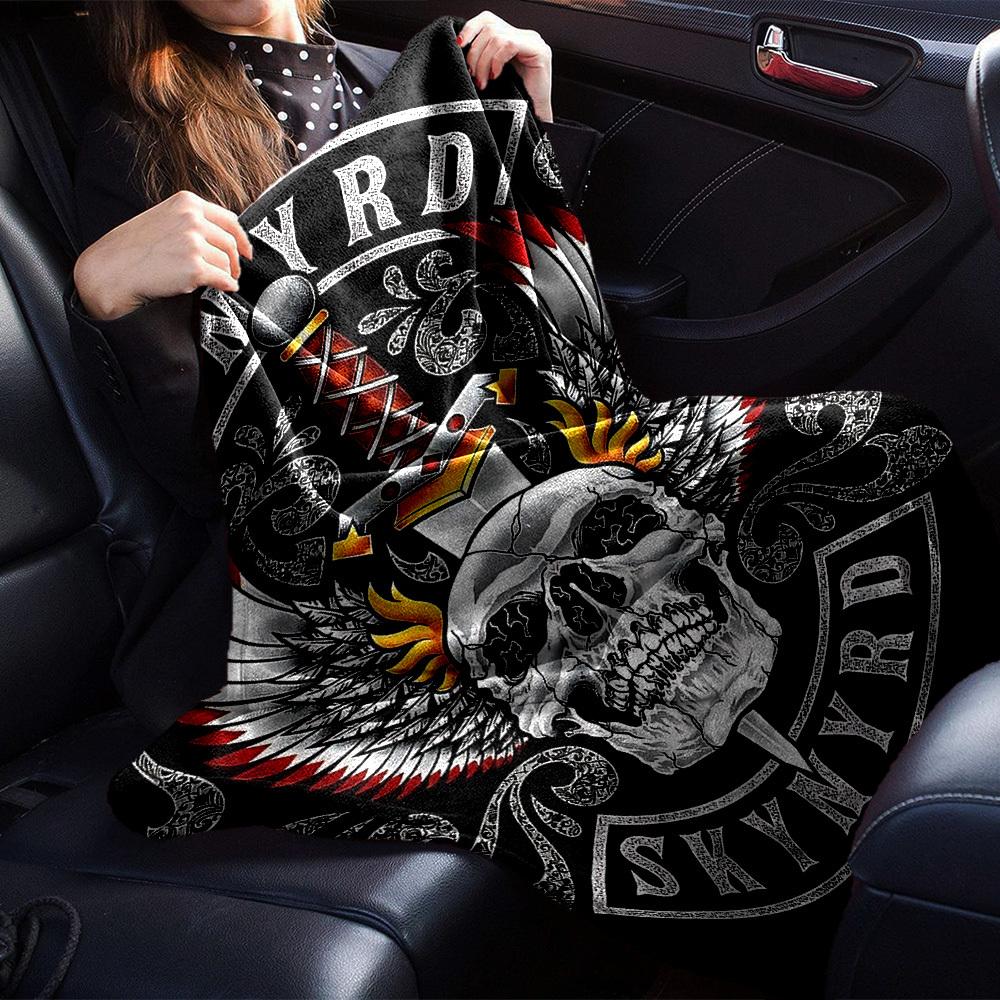 1pc Dragon guitarThemed Blanket Soft Flannel All Season Cozy Throw with Bold Graphic Print, Travel, or Holiday Gift for Family & Friends