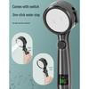 Four-Speed LED Display Temperature Control Shower Head with One-Key Stop Function