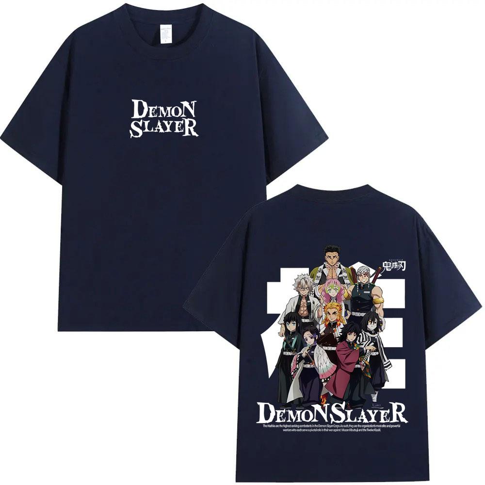 Anime Demon Slayer Hashira Members Graphic Tshirt Men Women Casual Oversized Tshirts Mens 100 Cotton Short Sleeve T Shirts