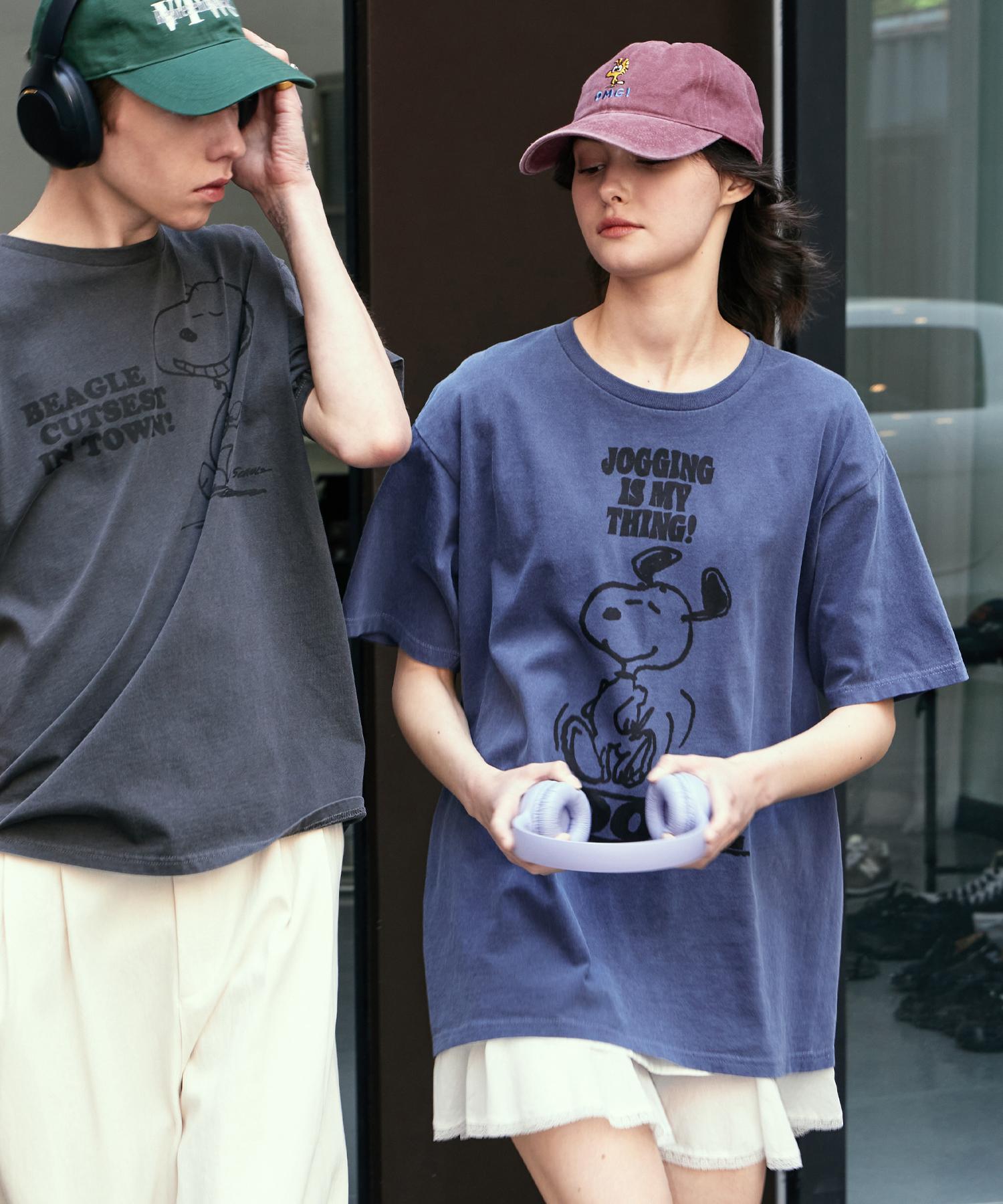 V2 Jogging Snoopy Pigment T-Shirt (Navy) Navy/M