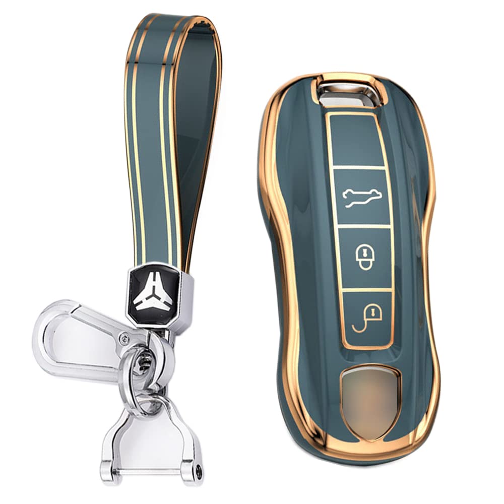 

KUNIO Porsche exclusive key case key cover key chain Compatible серый