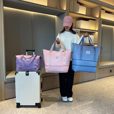 Travel Bag with Double-layer Expansion, Large Capacity Waterproof Storage Bag, Dry Wet Separation, Hand-held Student Luggage Bag
