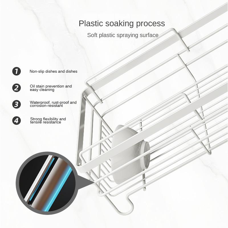 Kitchen Dish Rack Draining Rack Cupboard Storage Rack Household Countertop Multi-Functional Dish Rack Tableware Storage Rack