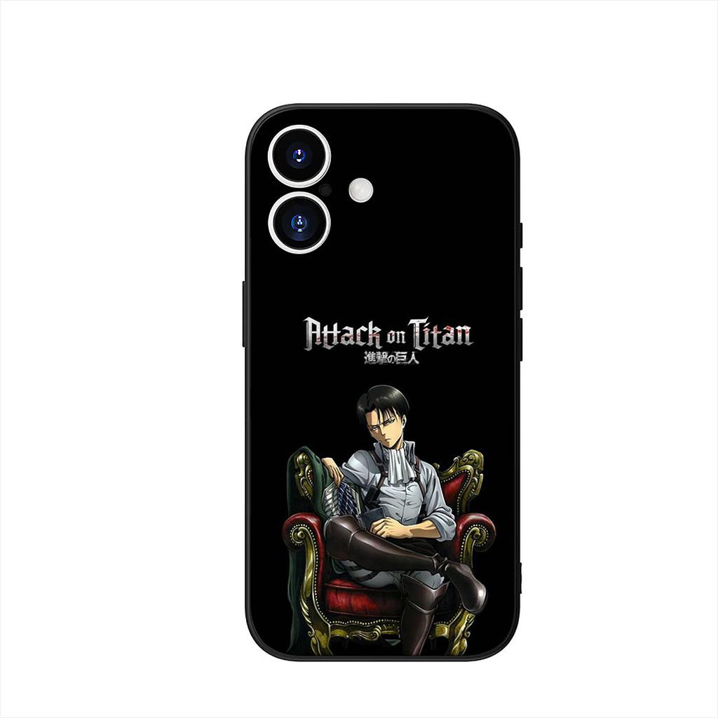 Attack on titan Eren Jaeger levi Phone Cover Case for Apple iPhone 16 15 14 Plus 13 12 Mini 17 Pro Max + 16E Air 16+ ProMax