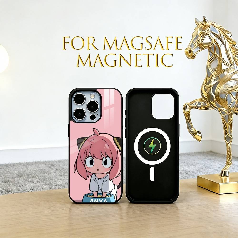 Chibi Girl Phone Case For iPhone17,16,15,14,13,12,11 Plus,Pro Magnetic with Magsafe Wireless Charging