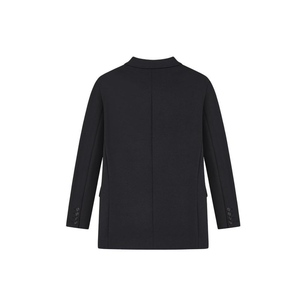 FILA Solid Color Casual Knitted Blazer Unisex blazers Black F11U415501F-BK