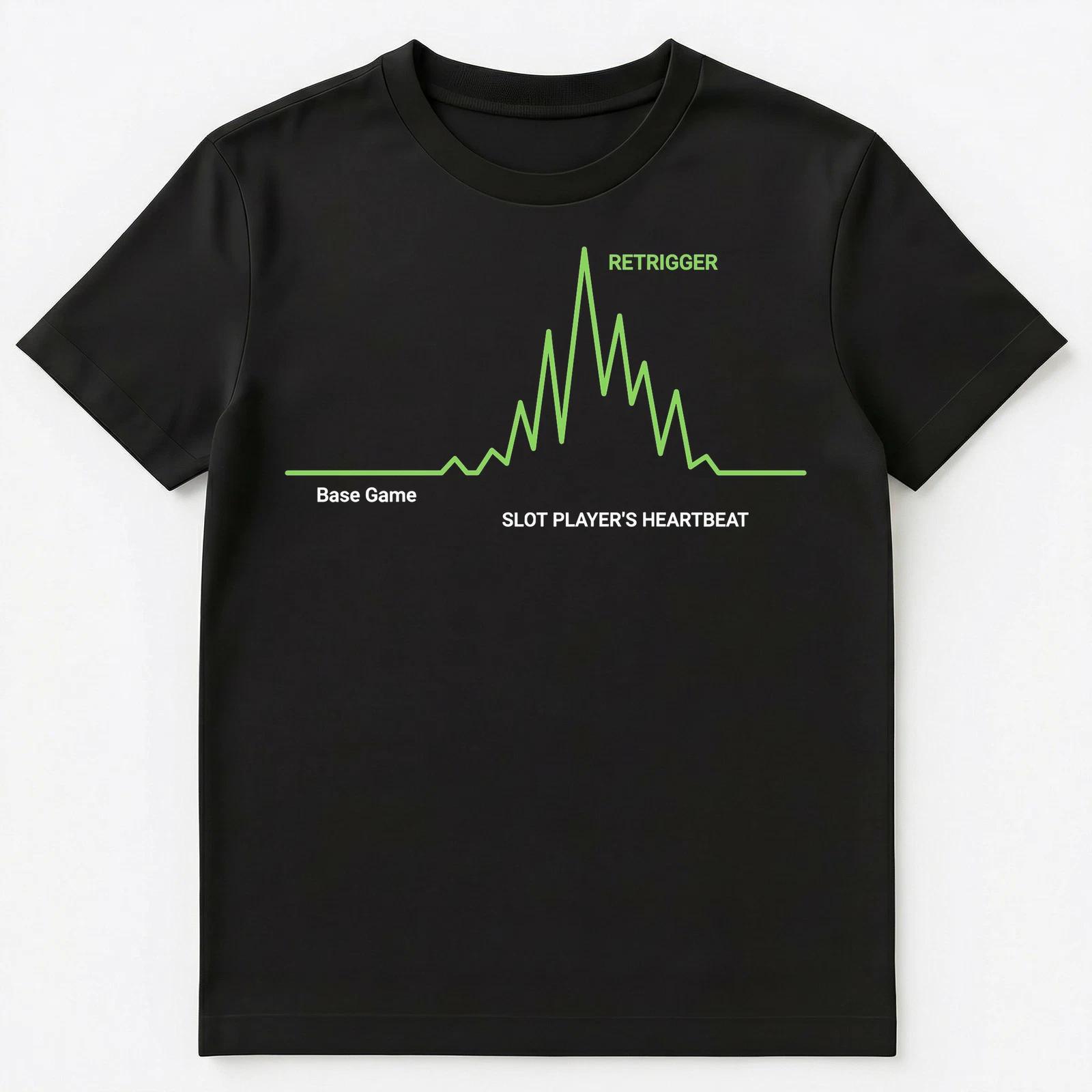 

Slot Player Retrigger Heartbeat Spikes Casino Gaming Unisex T-Shirt L