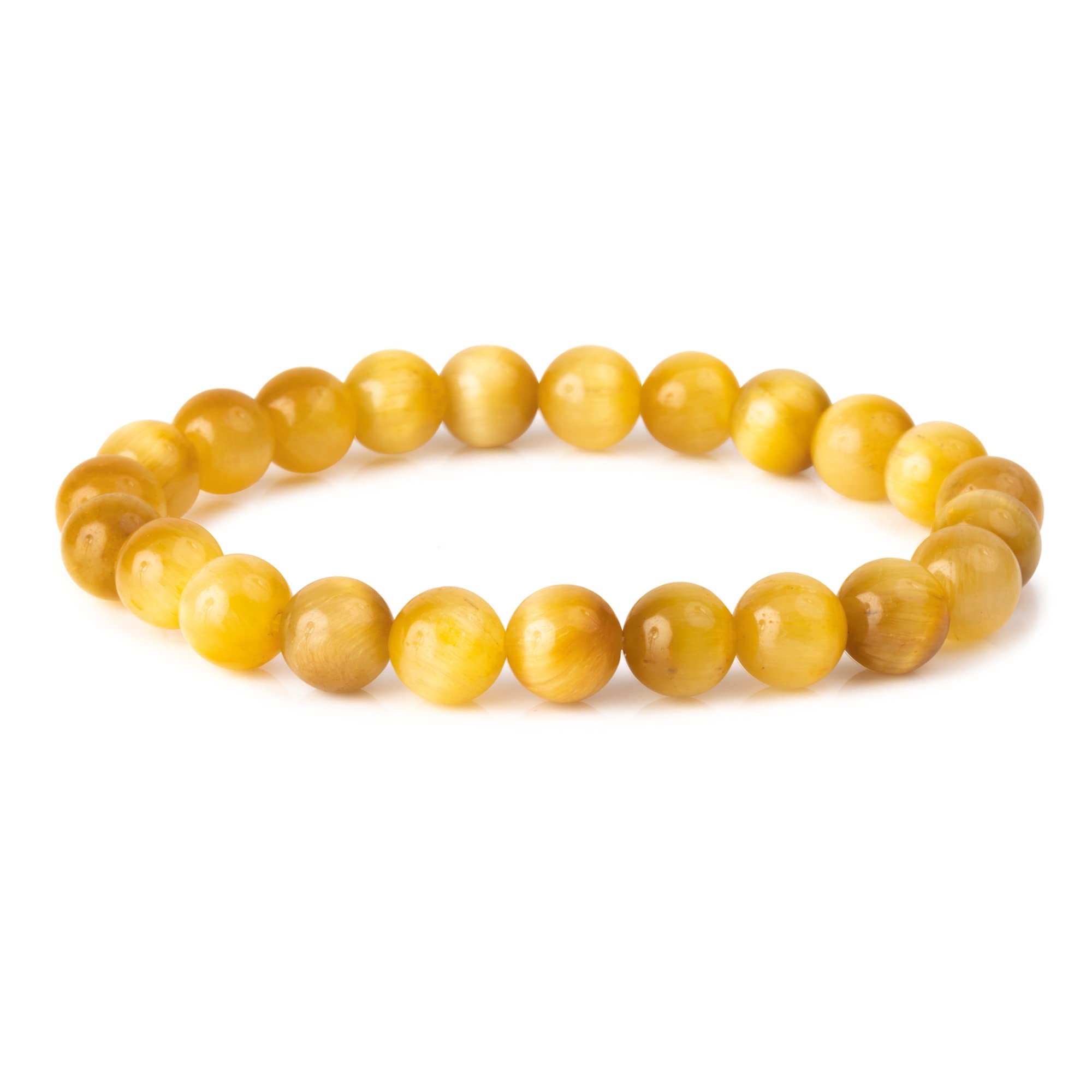 

[Totenseki] Gold Tiger Eye Natural Stone Power Stone Bracelet for Good Fortune (Inner Circumference 17cm)