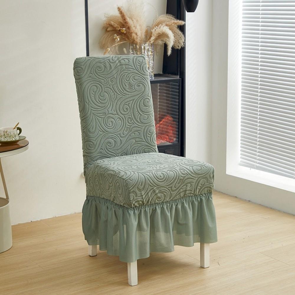

New Elastic Skirted Chair Cover Thickened Removable Living Room Chair Cover Dustproof Jacquard Chair Protective Case Universal светло-зеленый