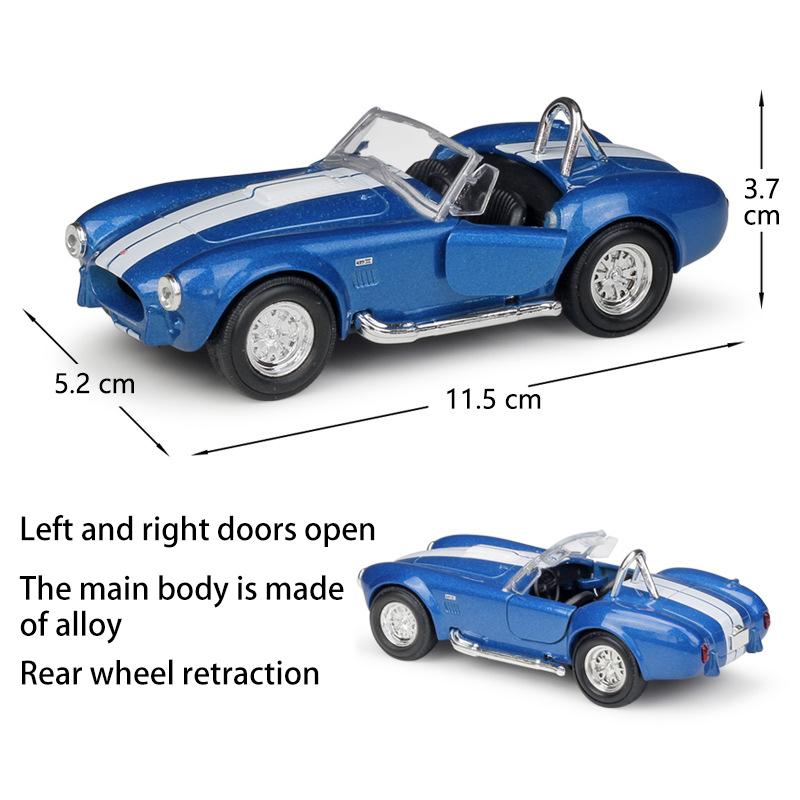 1/36 Scale Welly 1965 Shelby Cobra 427 S/C Alloy Car Model Diecasts Metal Toy Vehicles Car Model High Simulation Collection Childrens Gifts