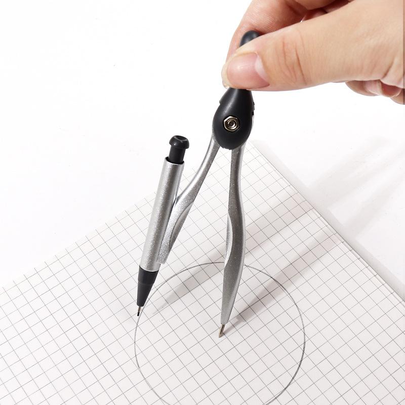 8-pcs Math Geometry Drawing Tools Set With Stationery Box Circle Gauge Compass Ruler Student Supplies