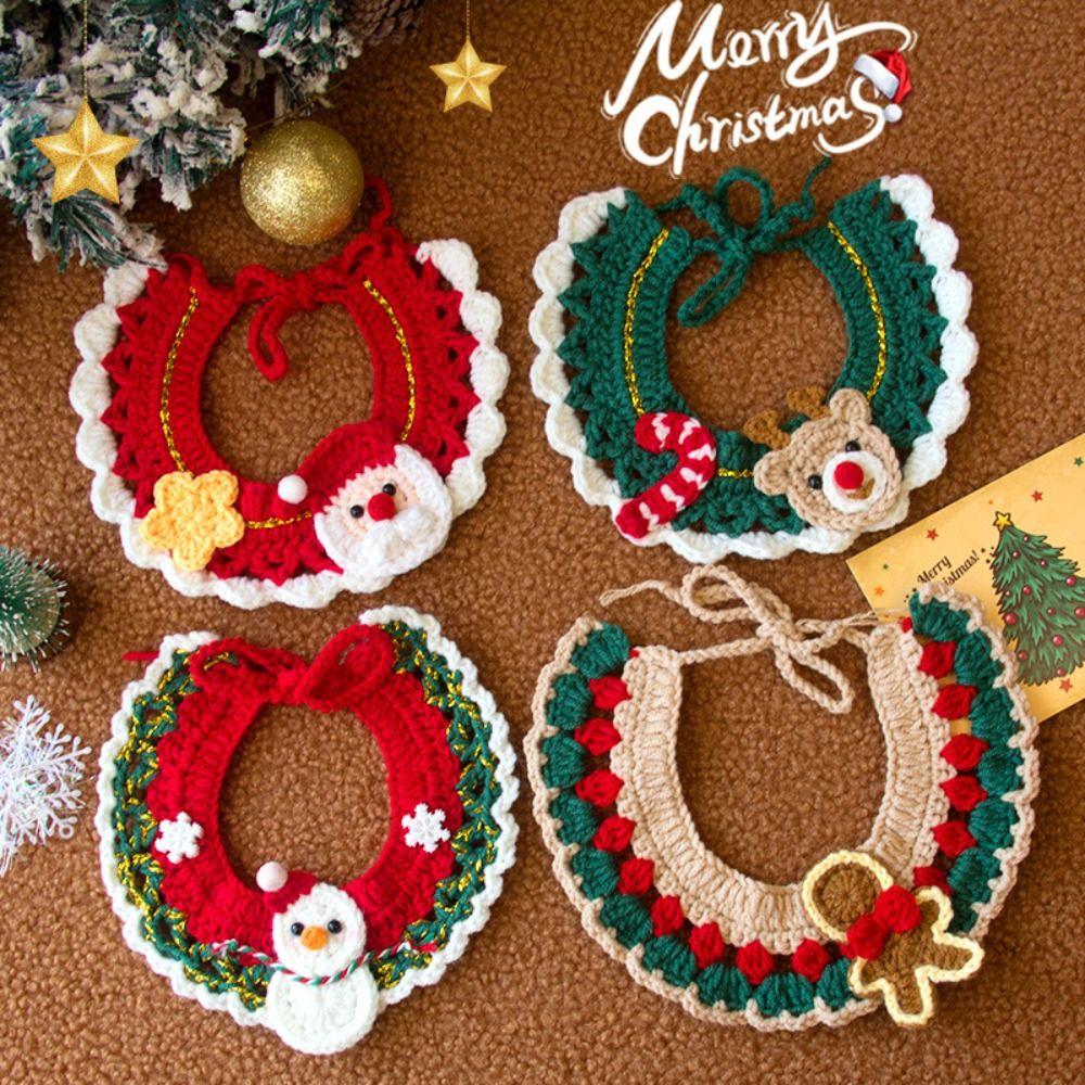 

Christmas Pet Collar Cartoon Puppy Neck Strap New Pet Accessories Pet L-Deer Christmas Tree