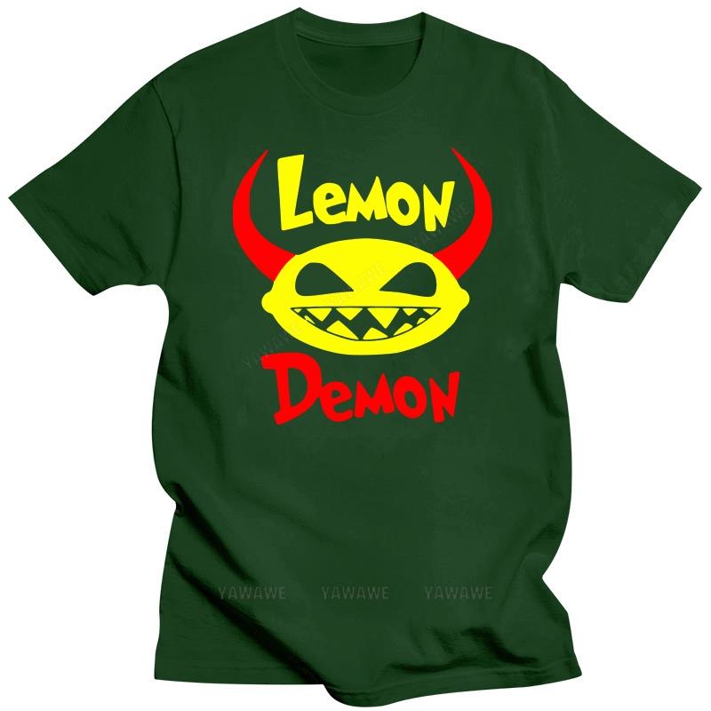 Vintage Lemon Demon Smal passform t-shirt 7DMN DMN Gåva till jul Halloween mode bomulls-t-shirts för män strandman t-shirt