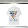 280g Double Yarn Cotton T-Shirt Couples Casablanca Castle Print Short Sleeve Round Neck Loose Fit