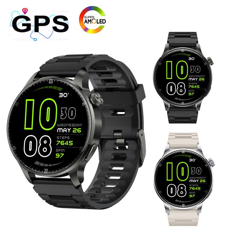 Умные спортивные часы с GPS для улицы, с мониторингом сердечного ритма и сна, Bluetooth-звонки серый