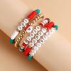 Stylish Bracelet Set for Women Christmas Celebrating Letters Wrist Chains Y2K  Exquisite Beaded Bangle Charm