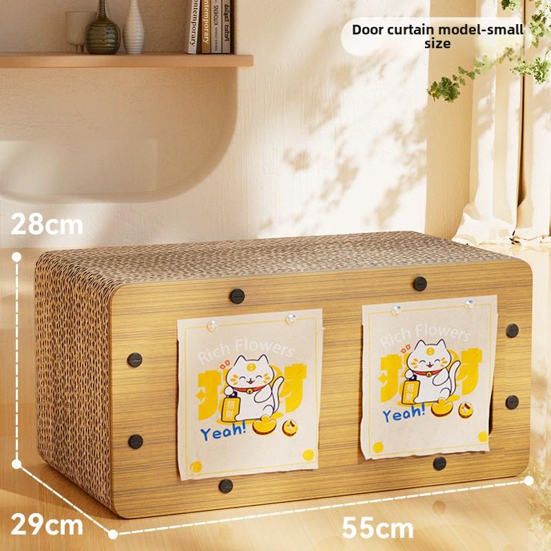 Cat Scratching Board Wear-resistant and Non-crumbling Cat Claw Board Cat Corrugated Cat Nest Villa Four-season Universal Claw Grinding Carton House