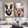 Bedroom Decor Funny Abstract Animals Canvas Pictures On Wall Modern Pug Dog Art Posters and Prints Room Decor No Frame
