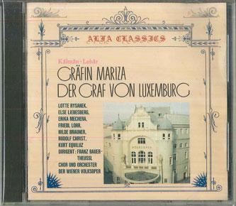 

CD GRAFIN MARIZA Der Graf Von Luxemburg 27S24 ALFA 1989 Non Japan Classical Used