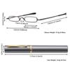 Elegant Reading Glasses Metal Frame Ultra-thin Men Women Reading Glasses Portable Mini Reading Presbyopia Eyeglasses with Box