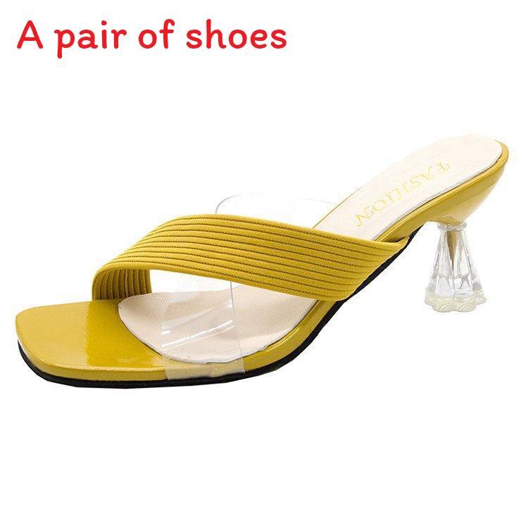 Summer Womens Clear High Heel Sandals With Slipon Design For Casual Wear