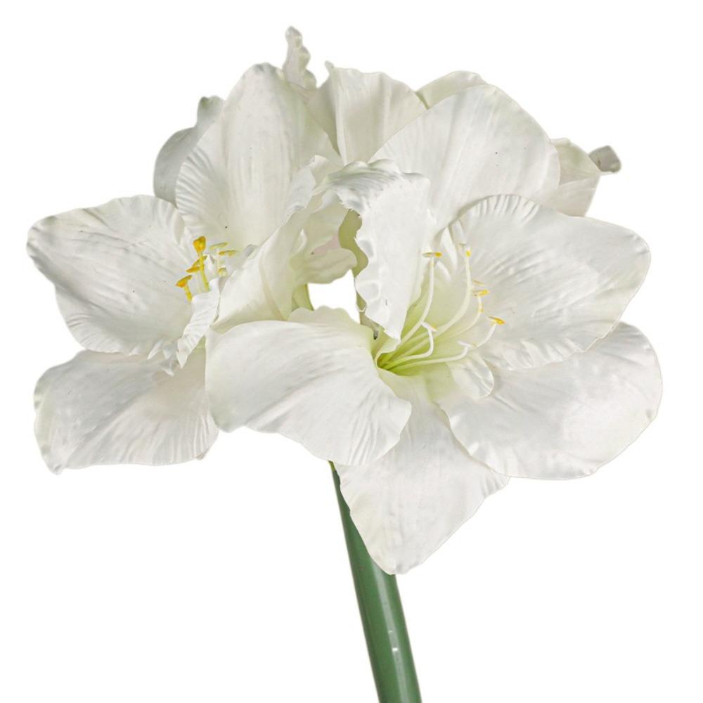 4 Heads Artificial Clivia Flowers Branch Real Touch Fake Flower  Outdoor Garden Decor