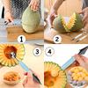 1pc Double Headed Fruit Carving Spoon DIY Ice Cream Salads Desserts Ripple Ball Digger Decoration Kitchen Tool YMY