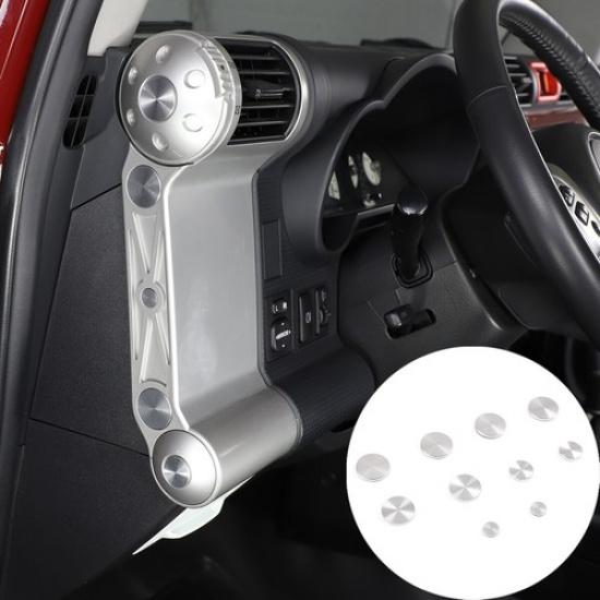 Silver  Side Dashboard Center Console Cover Trim For Toyota FJ Cruiser 07-21