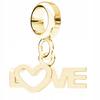 Charms Golden Love Love Heart With Heart Little Heart Love Heart 925 Silver