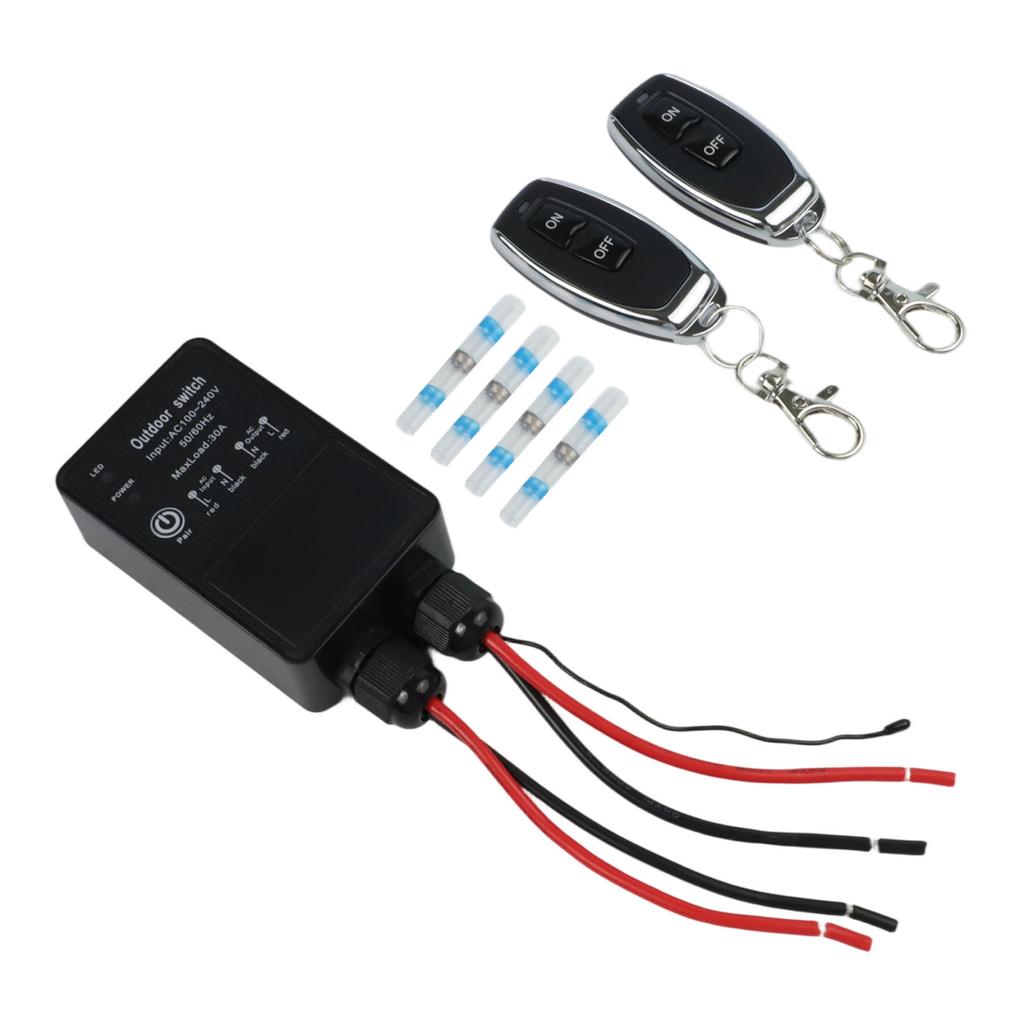 30A Outdoor Waterproof Remote Control Switch with IP65 Rating for Efficient Control of Pumps and Electric Motors
